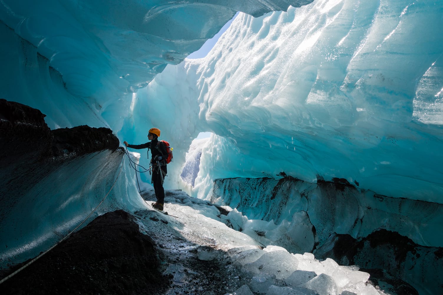 Blue ice cave in Iceland