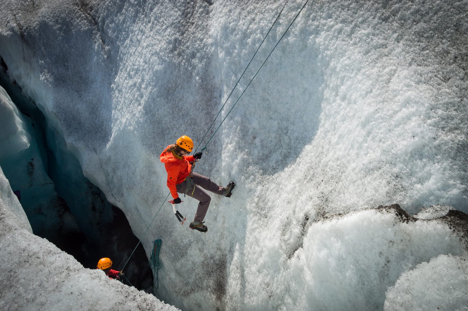 Ice climbing in Iceland