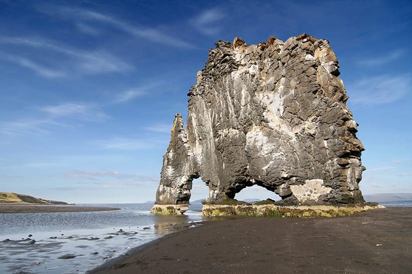 Hvítserkur is a magnificent rock formation in the north of Iceland