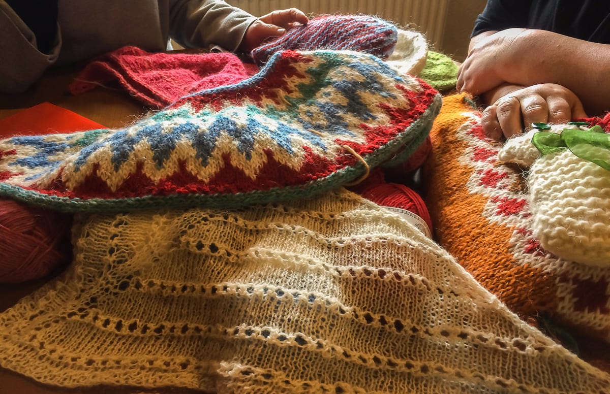 Knitting an Icelandic sweater