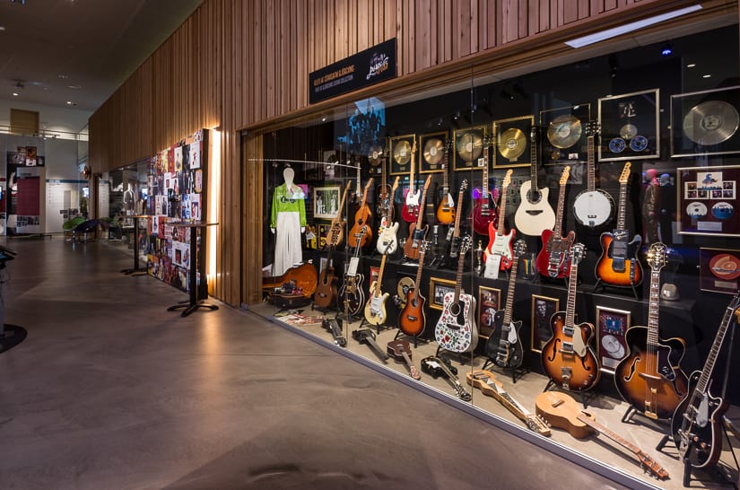 Collection of electric guitars